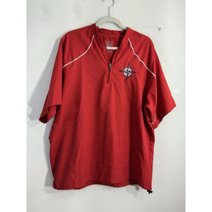 Men’s Bombah XL Red 1/4 Zip Short Sleeve Shirt